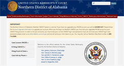 Desktop Screenshot of alnb.uscourts.gov