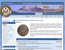 Tablet Screenshot of id.uscourts.gov