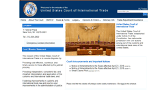 Desktop Screenshot of cit.uscourts.gov