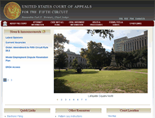 Tablet Screenshot of ca5.uscourts.gov