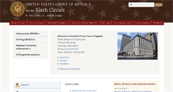 Desktop Screenshot of ca6.uscourts.gov