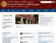 Tablet Screenshot of msnd.uscourts.gov