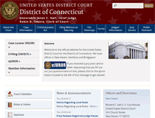 Tablet Screenshot of ctd.uscourts.gov