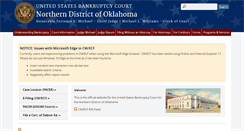 Desktop Screenshot of oknb.uscourts.gov